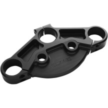 49 mm Triple Clamps — Black, Upper