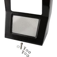 Assault Armor Carbon Fiber Chin Spoiler — Front, Air Cooled, Black