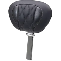 Deluxe Touring Driver Backrest — Black, Gray