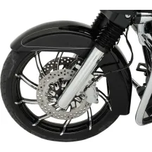 One-Piece Aluminum Wheel — 21x3.5, Front, Black anodized