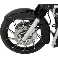 One-Piece Aluminum Wheel — 21x3.5, Front, Black anodized