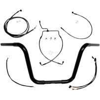 1-1/4" Caliber Handlebar Installation Kit — 1-1/4" diameter, 34-3/4" width, Black gloss