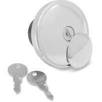 Screw-In Locking Gas Cap — Chrome, Screw cap