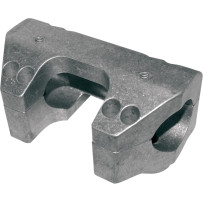 Handlebar Clamp Set — 38 mm (1-1/2") clamp, raw finish