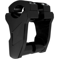 Patriot Series Pivoting Handlebar Risers — 3" rise, 1" clamp, Black machined