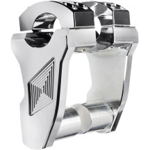 Patriot Series Pivoting Handlebar Risers — 76.2 mm (3\"), 25.4 mm (1\"), Chrome