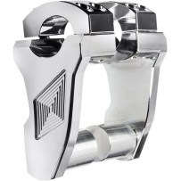 Patriot Series Pivoting Handlebar Risers — 76.2 mm (3\"), 25.4 mm (1\"), Chrome
