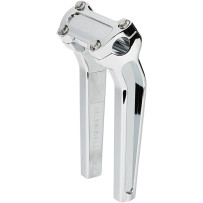 Handlebar Risers — 9-1/2" rise, 1" clamp, 3-1/2" center spacing, Chrome