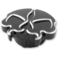 Split Skull Gas Cap — Die-cast aluminum, Black