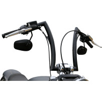 Lower Risers — 1-1/4" riser, 0 mm (0") pullback, Chrome