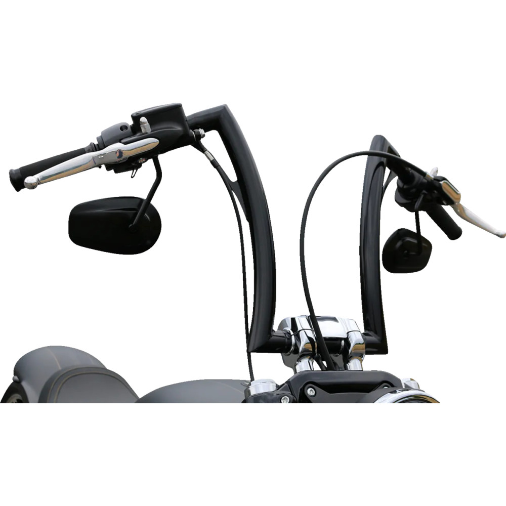 Lower Risers — 1-1/4" riser, 0 mm (0") pullback, Chrome