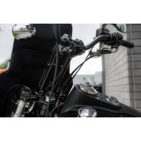 Handlebar Riser Kit — 25.4 mm (1") clamp, 3.5" spacing, 38.1 mm pullback, 25.5 cm rise, Black gloss