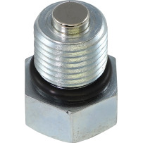Magnetic Oil Drain Plug — Black, Silver