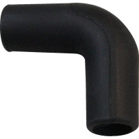 Oil Drain Elbow — Black, Rubber