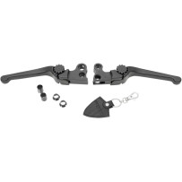 Anthem Adjustable Lever Set for Harley Models — Black, brake and clutch