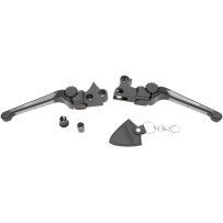 Anthem Adjustable Lever Set for Harley Models — Set, Black, Aluminum