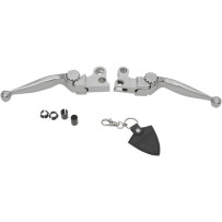Journey Adjustable Lever Set for Harley Models — Brake, Clutch, Chrome