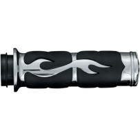 ISO®-Flame Grips — 1" diameter, 5" length, Black, Chrome