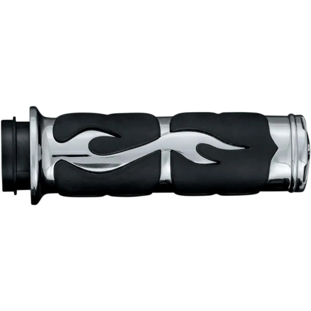 ISO®-Flame Grips — 1" diameter, 5" length, Black, Chrome