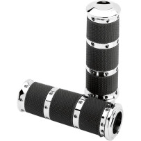 Contour XL Renthal Wrapped Grips — 25.4 mm (1\"), Chrome, Black