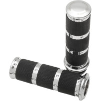 Contour XLS Renthal Wrapped Grips — 25.4 mm (1\"), Chrome, Black