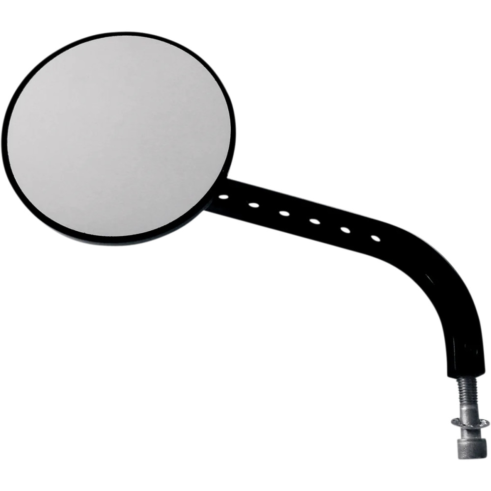 ViewTech 7 Billet Mirror — 83 mm (3-1/4") head, screw-in mount, black anodized