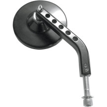 ViewTech 7 Billet Mirror — 7.25 x 1.6875 x 5 in, direct bolt-on for Harley-Davidson, Black anodized