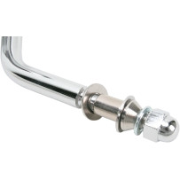 Die-Cast Chrome Custom Mirror — 76 mm (3") H × 127 mm (5") W, 100 mm (4") stem