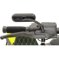 Micro-Mirror — 38.1 mm H, 114.3 mm W, Black powder-coated, Screw-in mount