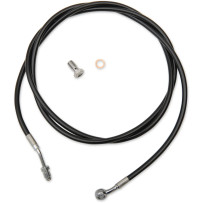 Black Vinyl Clutch Cable — 30.5–35.5 cm (12"–14"), Ape Hanger, Black