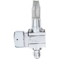 The Guzzler® Fuel Valve — 3/8" NPT outlet, -6 AN male connector, Aluminum, Polished