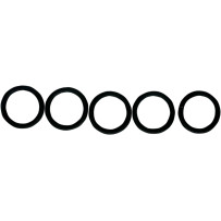Replacement O-Ring for Fuel Check Valve — 5-Pack, Black, Viton