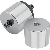 Oil Tank Mount Stud Covers — Chrome