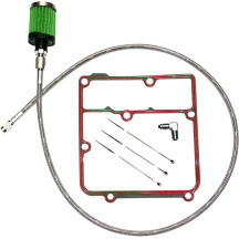 Oil Tank Breather Kit — Oil Tank, Black, Stainless