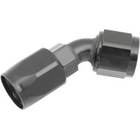 Universal Hose End — -8 AN female, 45° fitting, Anodized Black
