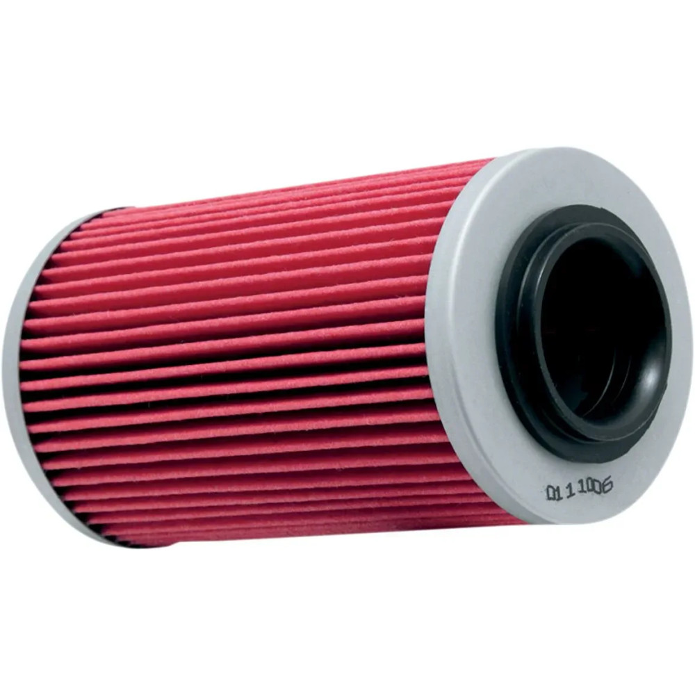 Performance Oil Filter — 97 mm (3-13/16"), Red, Silver