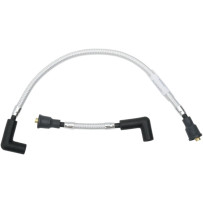 Braided Spark Plug Wire — 8 mm, 165 mm (6-1/2"), Chrome