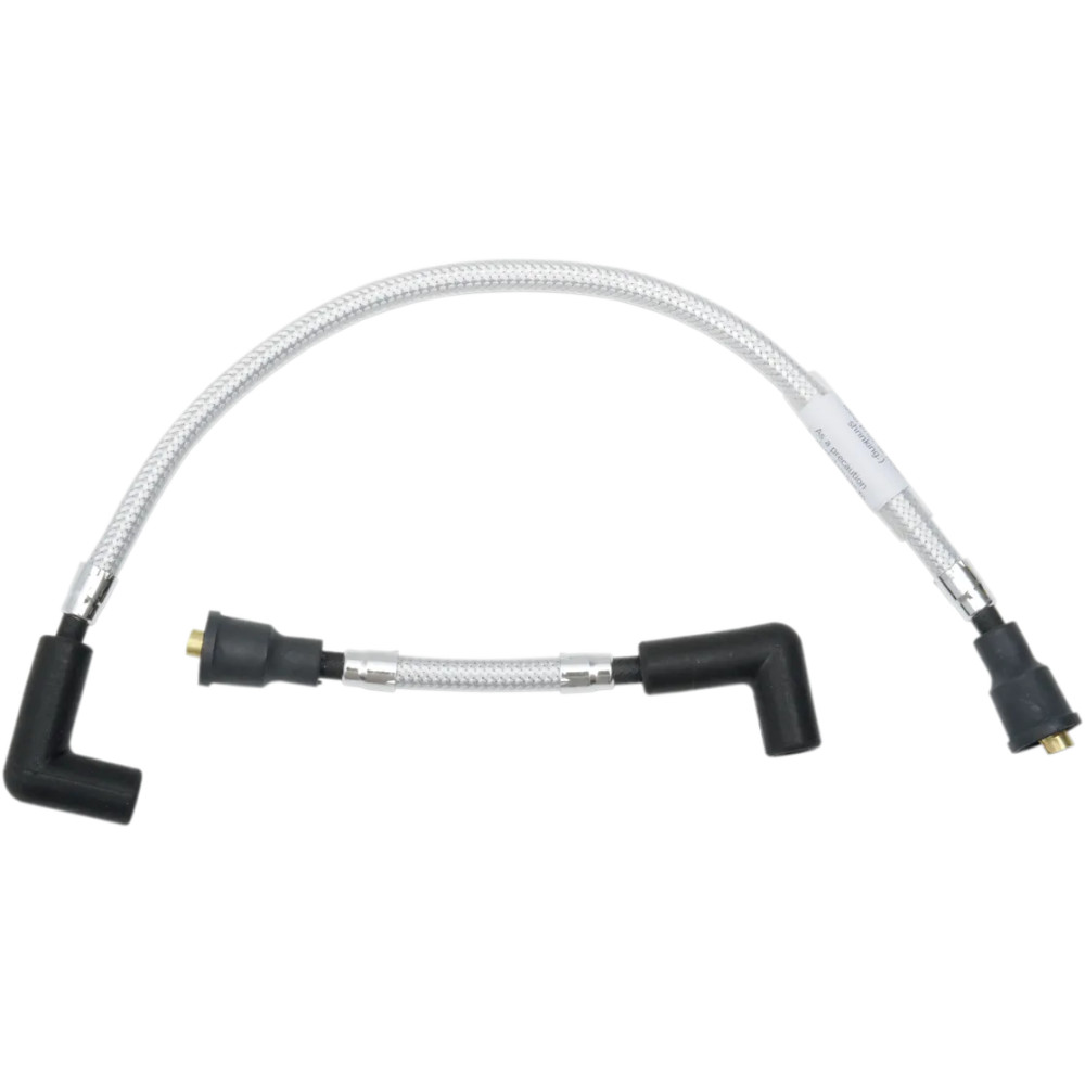Braided Spark Plug Wire — 8 mm, 165 mm (6-1/2"), Chrome