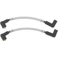 Braided Spark Plug Wire — 8 mm, 248 mm (9-3/4"), 90°, Chrome