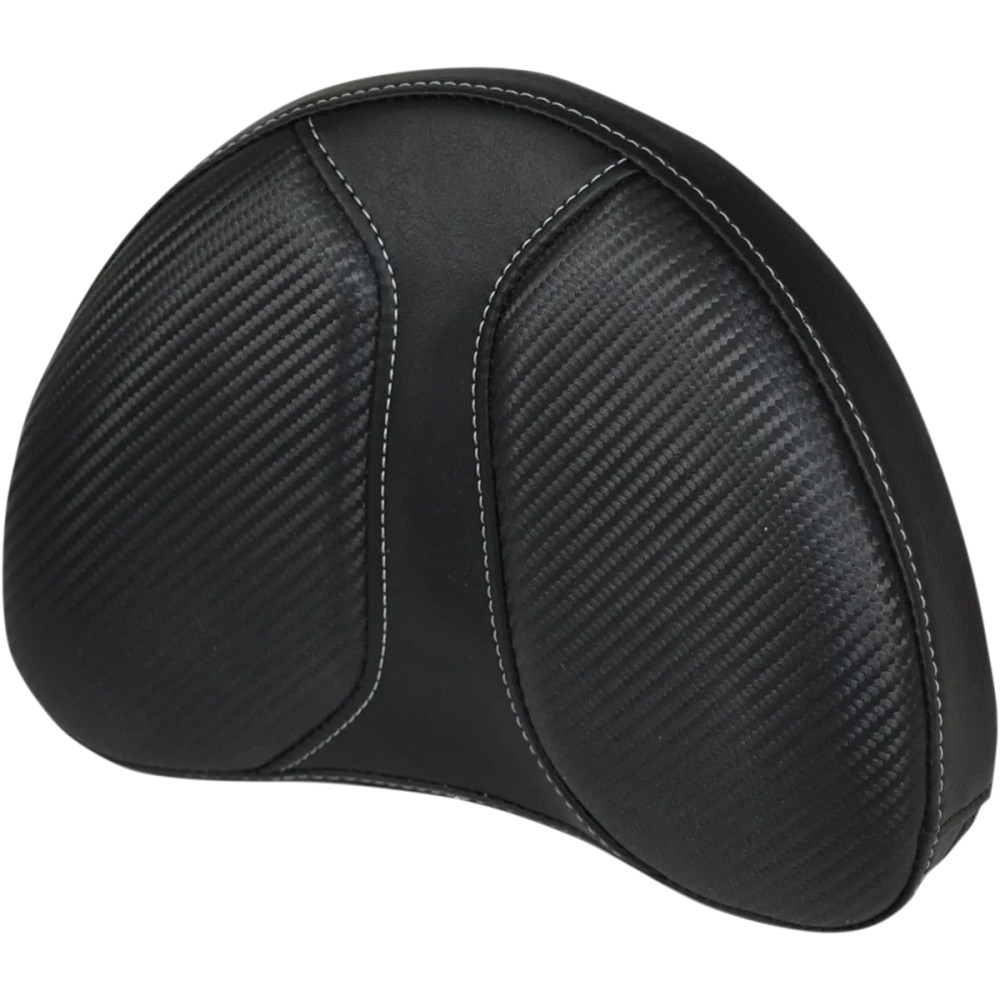 Half-Moon Sissy Bar Pad — 10" W, 8" H, 2" thick, Black