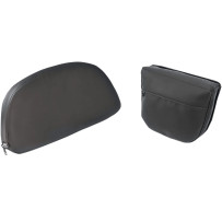 Seat Backrest — Black, Chrome, 7" H, 12-3/8" W