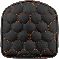 RoadSofa™ Sissy Bar Pad — 6-1/2" W, 6-1/2" H, Black/Orange