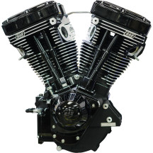 V124 Long Block Engine — 124", 4-1/8" bore, 4-5/8" stroke, 10.8:1, Black