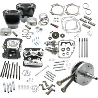 124\" Hot Set Up® Engine Performance Kit — 4.625\" stroke, 4.125\" bore, gear drive, Wrinkle Black