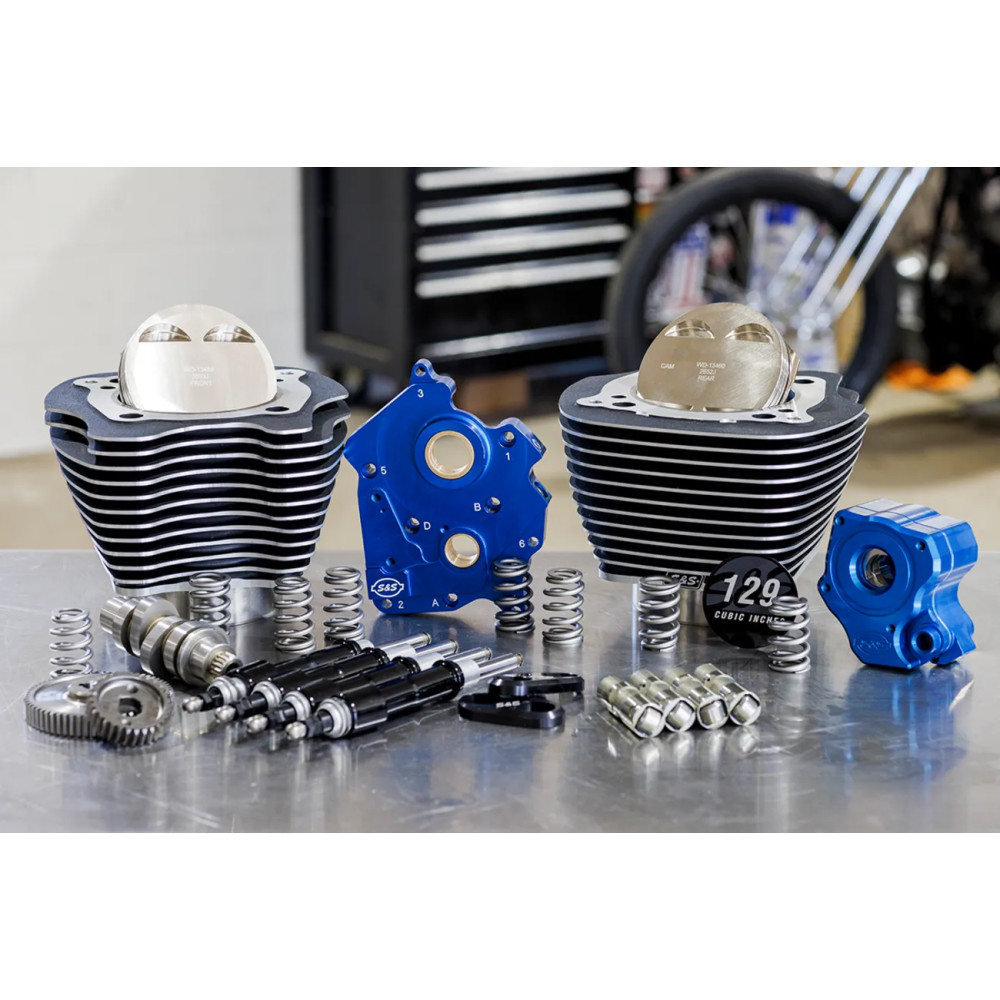 129" Power Package Engine Performance Kit — 4.320" bore, 4.375" stroke, Black