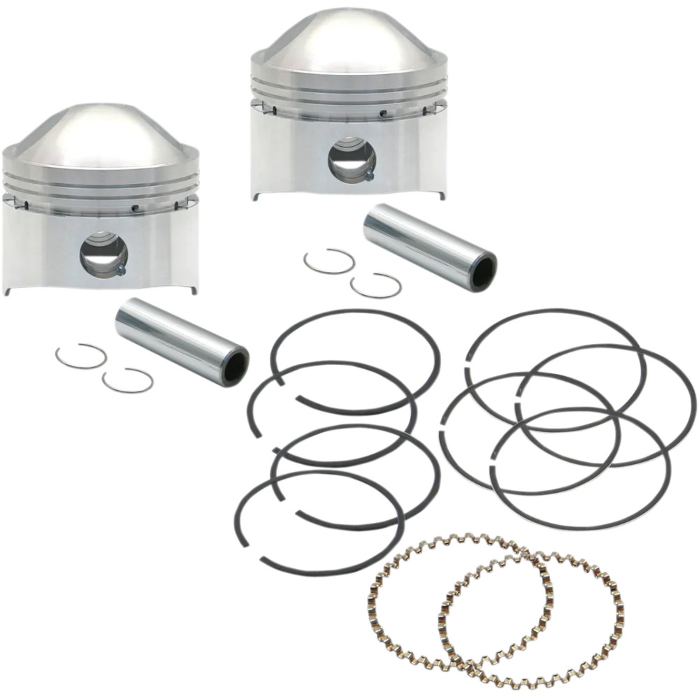 Forged 74" Piston Kit — 9.0:1 compression