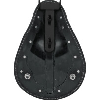 Small Low-Profile Spring Solo Seat — Overall length 33 cm (13\"), thickness 12.7 mm (1/2\"), Black