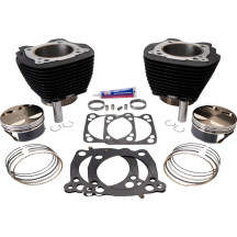 Big Bore Cylinder Kit — 124 cu in, 4.250 in bore, 4.375 in stroke, Black