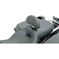 Stationary Small Pad Assembly with Short Backrest Bar — 13.5 cm H, 23 cm W, fits Street Glide/Road King/Road Glide-style seats, 