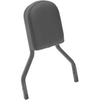 Leather Sissy Bar Pad — Black, 7" x 5-1/2" x 2", fits 9/16"x2" sissy bars (4" I.D.)